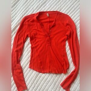 Coral Free People top